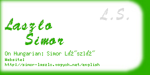 laszlo simor business card